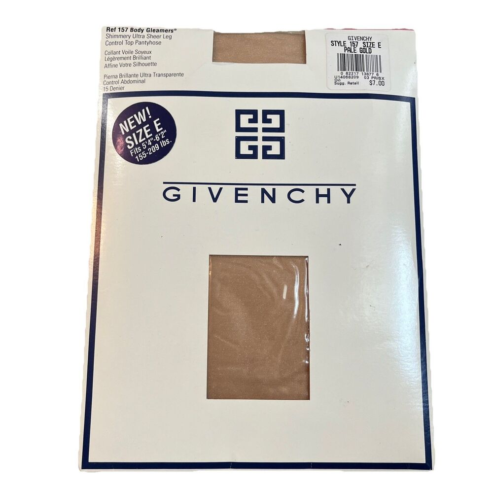 Givenchy Body Gleamers Shimmery Ultra Sheer Leg Control Pantyhose E Pale Gold